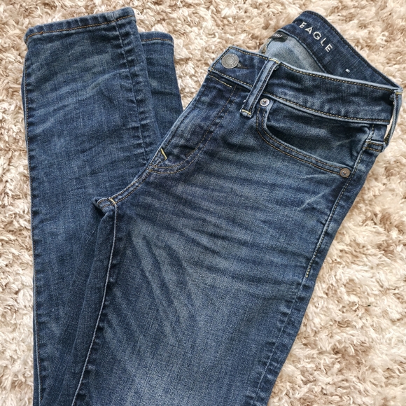 American Eagle Outfitters Dark Blue Skinny Jeans - Picture 10 of 11